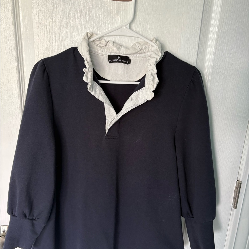 Women's Navy Top with White Accents by Pomander Place (From Tuckernuck)